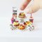 Miniature Dessert Set with Cake, Pastries, and Drinks