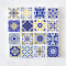 Blue and Yellow Ceramic Tiles 15mm Set 16 Pcs