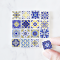 Blue and Yellow Ceramic Tiles 15mm Set 16 Pcs