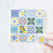 Ceramic Tile Set with Lemon and Floral Patterns – 16 Pieces