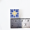 Miniature Ceramic Tile Set – Blue and Yellow Patterns, 20 Pieces