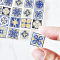 Miniature Ceramic Tile Set – Blue and Yellow Patterns, 20 Pieces