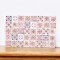 Miniature Ceramic Tile Set with Pink and Pastel Patterns – 20 Pieces