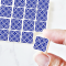 Ceramic Tile Set with Blue Geometric Floral Pattern – 16 Pieces