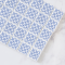 Ceramic Tile Set with Blue Geometric Floral Pattern – 16 Pieces