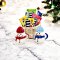 Miniature snowman mugs and candy basket for 1:12 scale dollhouse holiday decor. Perfect Christmas touch for dollhouse scenes.