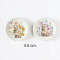 miniature decorative plates featuring adorable Easter bunny illustrations with floral backgrounds. Ideal for dollhouse collectors and festive displays.