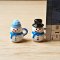 Set 2 Pcs. Ceramic Mugs Tiny Doll Snowman Christmas Gifts Ideas