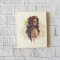 Dollhouse Miniatures Wall Decoration Water Color Woman Picture on Wood