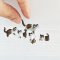 Set 5x Miniatures Ceramic Figurine Cats Kitten