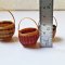 Dollhouse Miniatures Handmade Basket Bamboo Wicker Decoration Mini Tiny Set x3