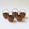 Dollhouse Miniatures Handmade Basket Bamboo Wicker Decoration Mini Tiny Christmas Decoration Set