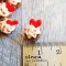 10x Mini Red Heart Brown Chocolate Cupcake Bakery Pastries Dollhouse Miniature Sweet Dessert Barbie Blythe Supply 1:6 Scale Decoration