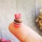 10x Mini Red Heart Cupcake Bakery Pastries Dollhouse Miniature Sweet Dessert Barbie Blythe Supply 1:6 Scale Decoration