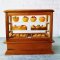 Dollhouse Miniature Wooden Wood Cabinet Shelving Cake Bread Bakery Display