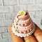 Dollhouse Miniatures Wedding Cake Bloom Flower Food Barbie Supply Decor Set