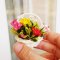 Dollhouse Miniatures Clay Flower Plumeria Basket