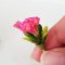 5x Pink Mini Plumeria Clay Flowers Handmade Dollhouse Miniature Fairy Garden Decoration