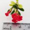 5x Red Mini Plumeria Clay Flowers Handmade Dollhouse Miniature Fairy Garden Decoration