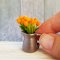3x Orange Colorful Tulip Clay Flowers in Ceramic Vase Jar Pot Dollhouse Miniature Fairy Garden Decoration