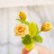 10x Light Orange Rose Clay Flowers Dollhouse Miniature Fairy Garden Decoration Valentine's Day Supply