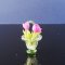 Dollhouse Miniatures Clay Tulip in Glass Vase