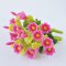10x  Pink Gazania Clay Flowers Handmade Miniature Dollhouse Fairy Garden Decoration Collectibles Gift Handcrafted