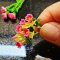 16x Pink Clay Flowers Handmade Miniature Dollhouse Fairy Garden Decoration Collectibles Handcrafted