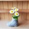 Mini White Daisy Clay Flowers in Ceramic Vase Pitcher Dollhouse Miniature Fairy Garden Decoration