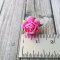 100x Dark Pink Rose Mulberry Paper Flower Crafts Handmade Wedding Card Scrapbooking Miniature Handcrafted