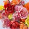 5x Rose Mulberry Paper Flower Crafts Handmade Wedding Card Scrapbooking Miniature Handcrafted