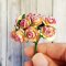 100x Pink Yellow Rose Mulberry Paper Flower Crafts Handmade Wedding Card Scrapbooking Miniature