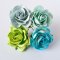 Mulberry Paper Rose Flower Scrapbooking Handcrafted DIY Lot 75 Pcs