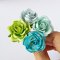 4x Rose Mulberry Paper Flower Crafts Handmade Wedding Card Scrapbooking Miniature Handcrafted