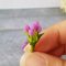 Dollhouse Miniatures Light Purple Tulip Clay Flowers