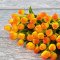 Dollhouse Miniature Orange Yellow Tulip Clay Flowers