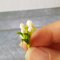 10x White Tulip Clay Flowers Miniature Home Decor