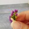 Dollhouse Miniatures Dark Purple Tulip Clay Flowers