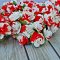 Mulberry Paper Red Rose Flower Scrapbooking Handcrafted DIY Wholesale Lot 350 Pcs