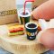 Dollhouse Miniatures Sandwich SUBWAY Fast Food Coke COCA-COLA Cup Soda Set