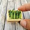 Dollhouse Miniature Wood Crate Cucumber Vegetable Set