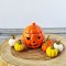 Mini Pumpkin in Ceramic Pumpkin Pot Halloween Decoration