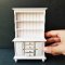 Dollhouse Miniature Wooden Wood  White Furniture Cabinet Cupboard Display Shelves Showcase Decoration