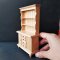 Dollhouse Miniature Wooden Wood Light Brown Furniture Cabinet Cupboard Display Shelves Showcase Decoration