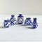 Set 5 Pieces of Ceramic Hand Painted Vase Jar Pot Dollhouse Miniatures Flower Supply