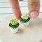 2x Mini Tiny Cactus Dollhouse Miniature Fairy Garden Succulent Plants Decor Set