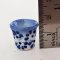 10x Mini Ceramic Blue Vine Art Painted Pot Dollhouse Miniatures Garden Supply Lot
