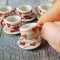 5 Set Mini Tiny Ceramic Red Heart Painted Coffee Tea Cups Saucer for Dollhouse Miniature Wholesale Price