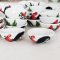 10x Ceramic Hand Painted Chicken Bowl for Dollhouse Miniature Tableware Food Supply