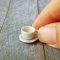 5 Set Mini Tiny Ceramic White Coffee Tea Cups Saucer for Dollhouse Miniature Wholesale Lot Price